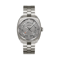 Fortis F6660000 Vagabond V-40 Storm Gray Block Bracelet Automatic GMT
