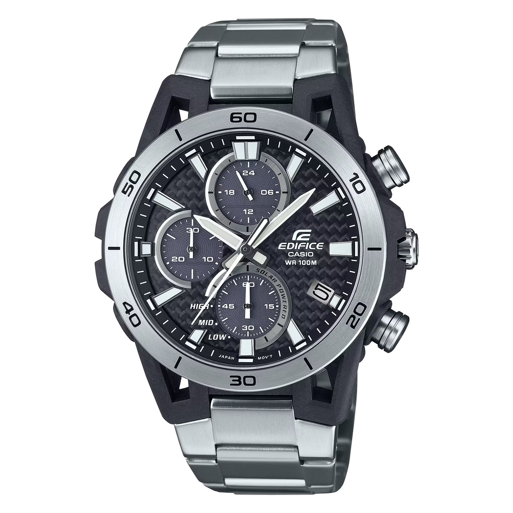 Casio Edifice EQS960D-1AV Sospensione Solar Chronograph Carbon Fiber Dial