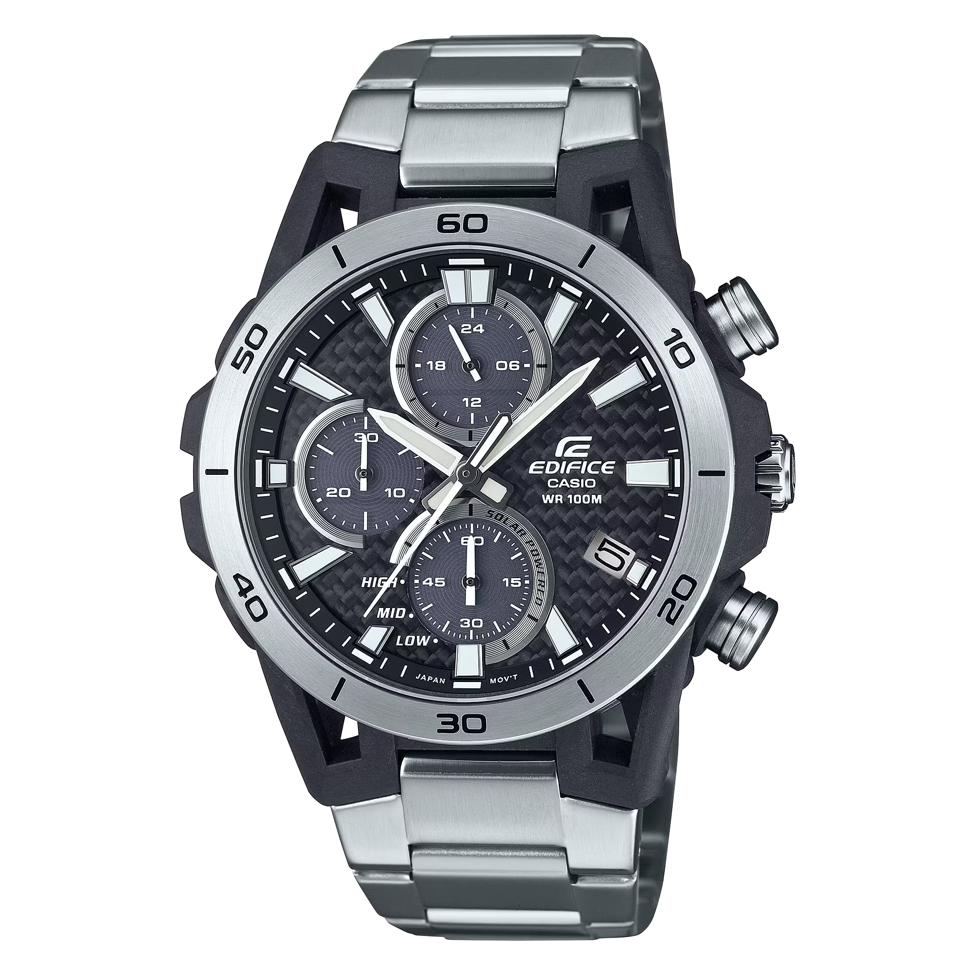 Casio Edifice EQS960D-1AV Sospensione Solar Chronograph Carbon Fiber Dial