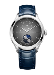 Baume et Mercier 10548 Clifton Day Date Moonphase Grey Lacquered Dial
