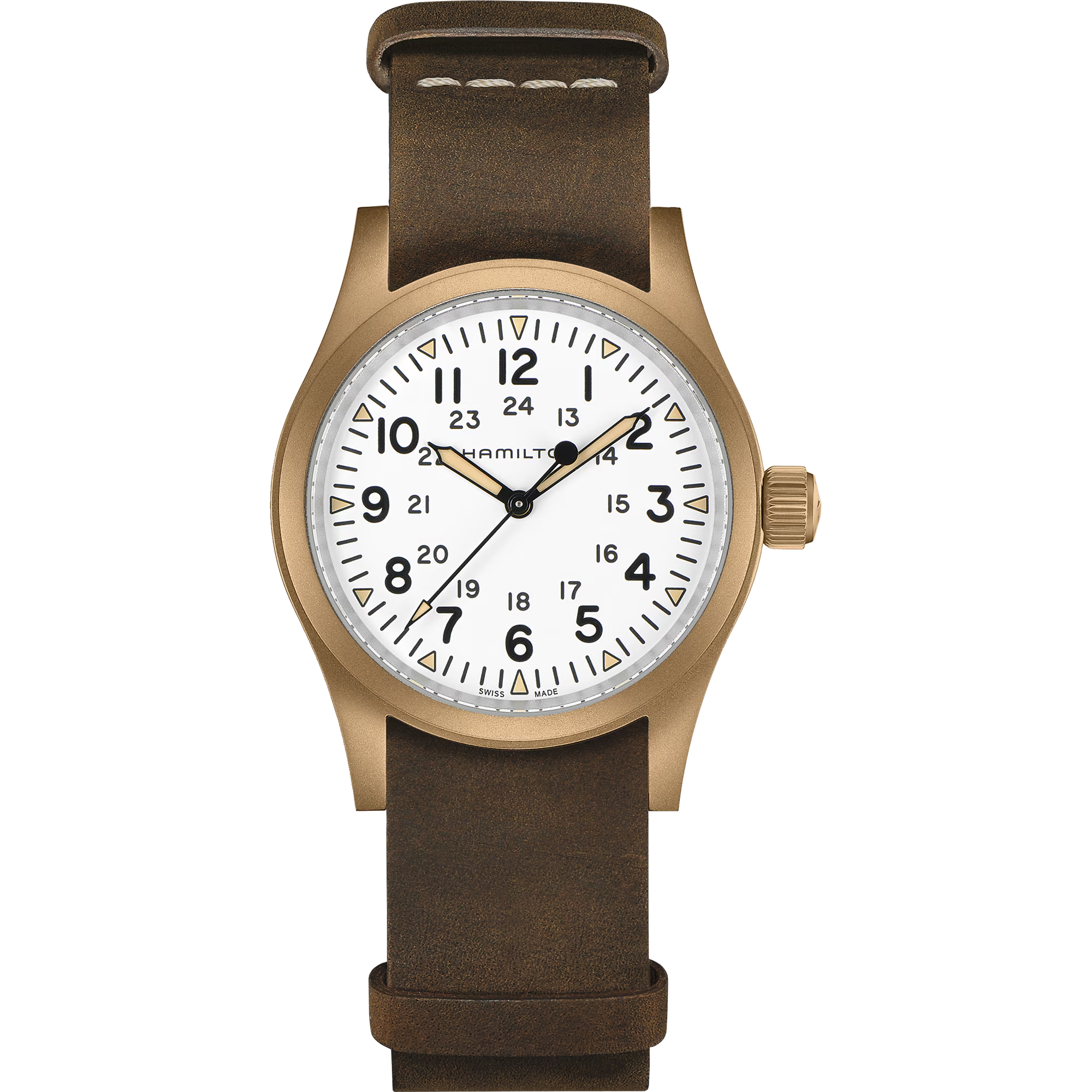 Hamilton H69459510 Khaki Field Mechanical Bronze White Dial