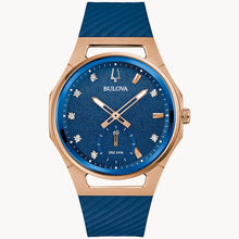 Bulova 97P174 Marc Anthony 262kHz Curv Blue Dial Diamonds