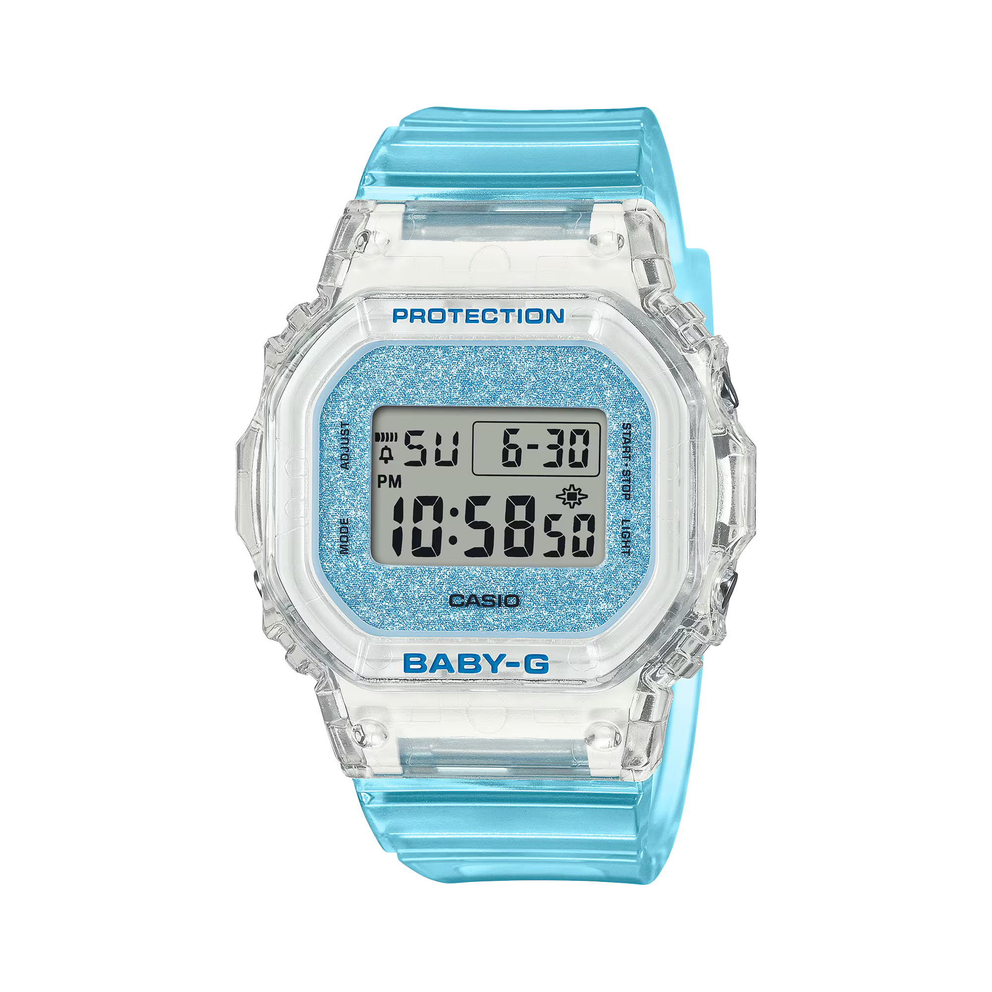 G-Shock BGD565GC-2 BABY-G Shimmer and Shine Blue Glitter Square