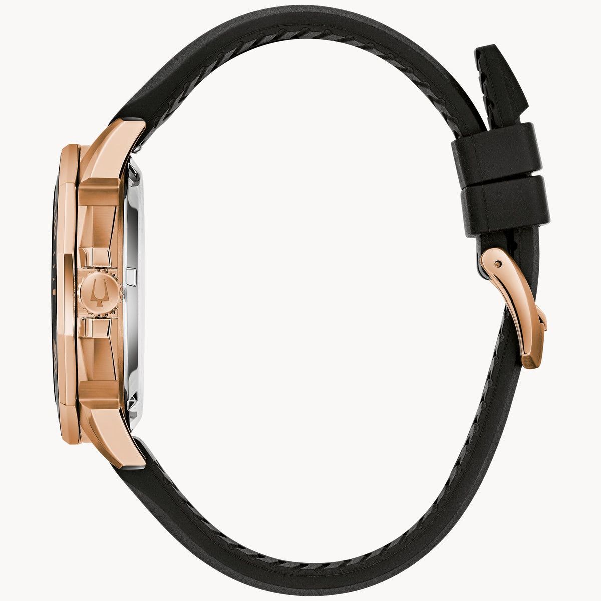 Bulova 98B421 Marine Star 262 kHz Brown Textured Dial Rose Gold