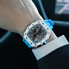 Tsar Bomba TB8204B-02 Elemental Bioceramic Date White Blue Accents Quartz