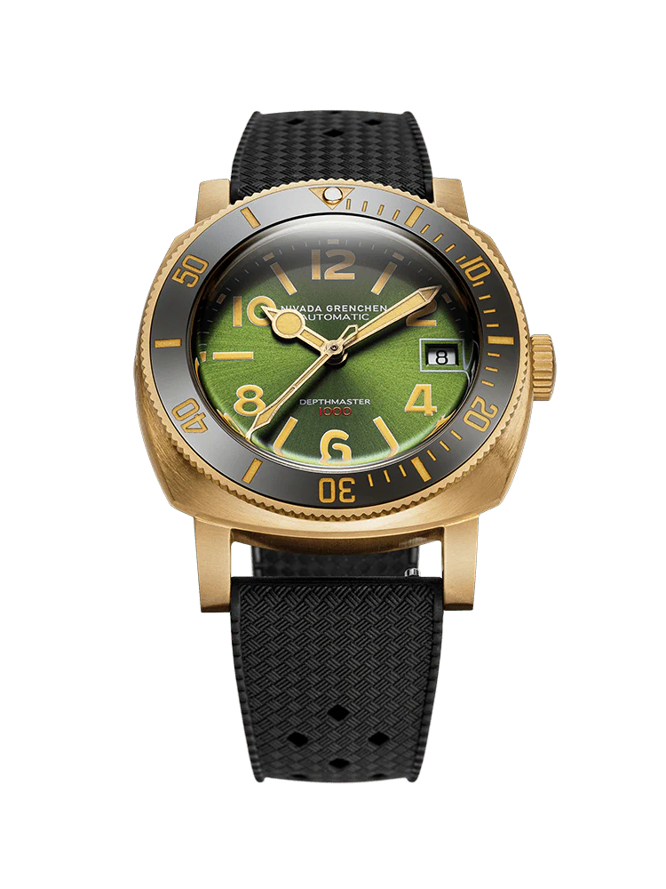 Nivada Grenchen 14132A01 Depthmaster Bronze Green Dial Automatic