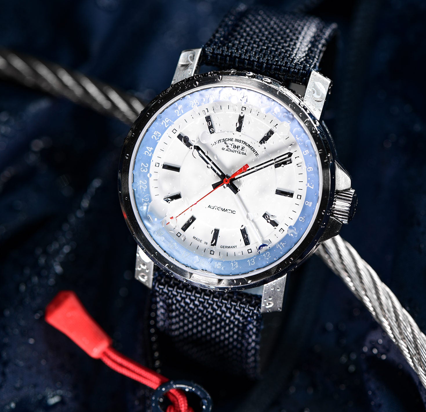 Muhle GLashutte M1-25-32-CB 29ER Pointer Date Textile Strap