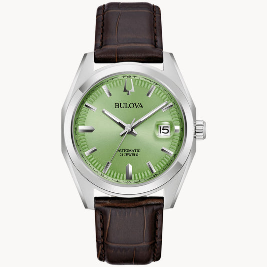 Bulova 96B427 Surveyor Green Dial Automatic 39mm Stainless Steel