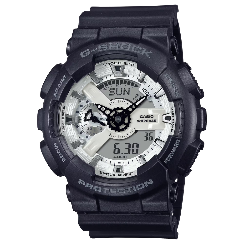 G-Shock GA110WD-1A High Contrast Black and White Ana-Digi Resin