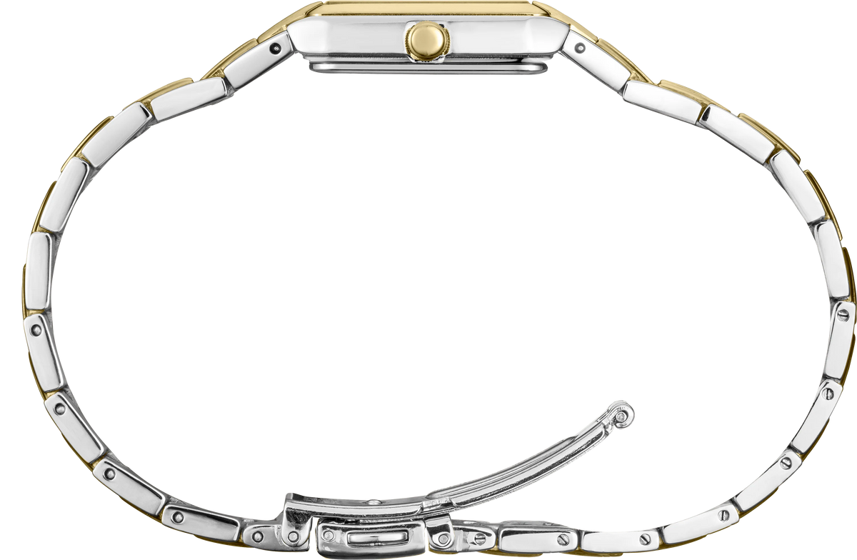 Seiko Essentials SWR046 Elegant Black Dial Two Tone Ladies Quartz