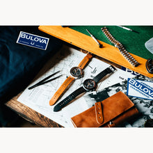 Bulova 98B427 Racer Chronograph Black Dial Orange Accents