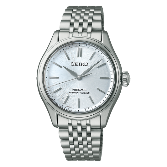 Seiko Presage SPB521 Classic Series Silver Blue Heathered Dial Automatic 36mm