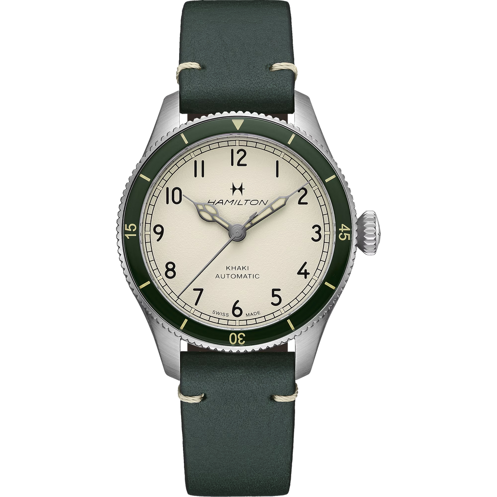 Hamilton H76255810 Khaki Aviation Pilot Pioneer 38mm Automatic Moss Green