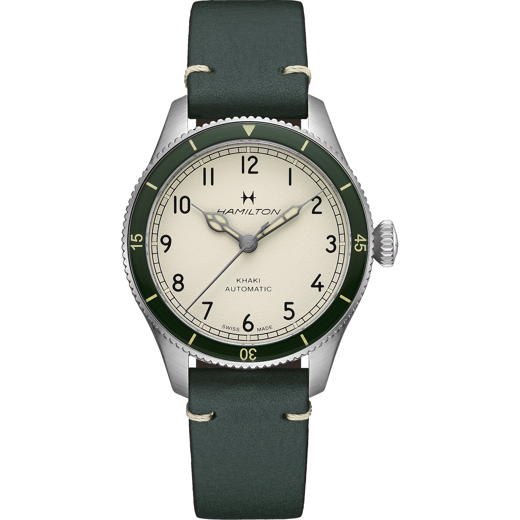 Hamilton H76255810 Khaki Aviation Pilot Pioneer 38mm Automatic Moss Green