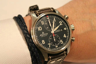 Alpina AL-725B4S6 Startimer Pilot Chronograph Black Dial
