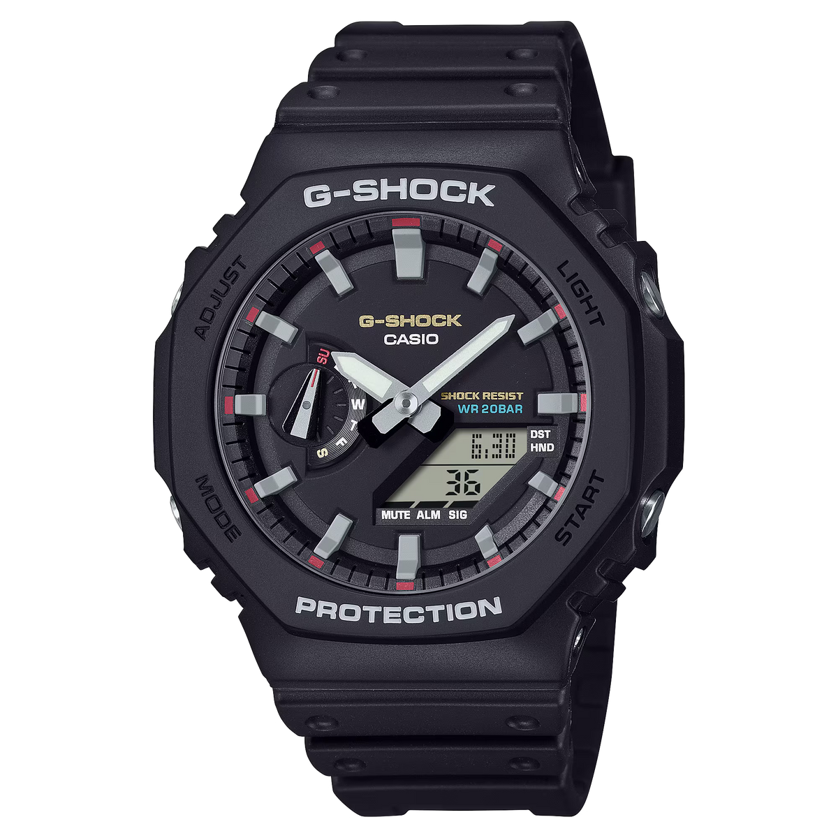 G-Shock GA2100RL-1A Octagonal Ana-Digi Origin Colors Black Resin