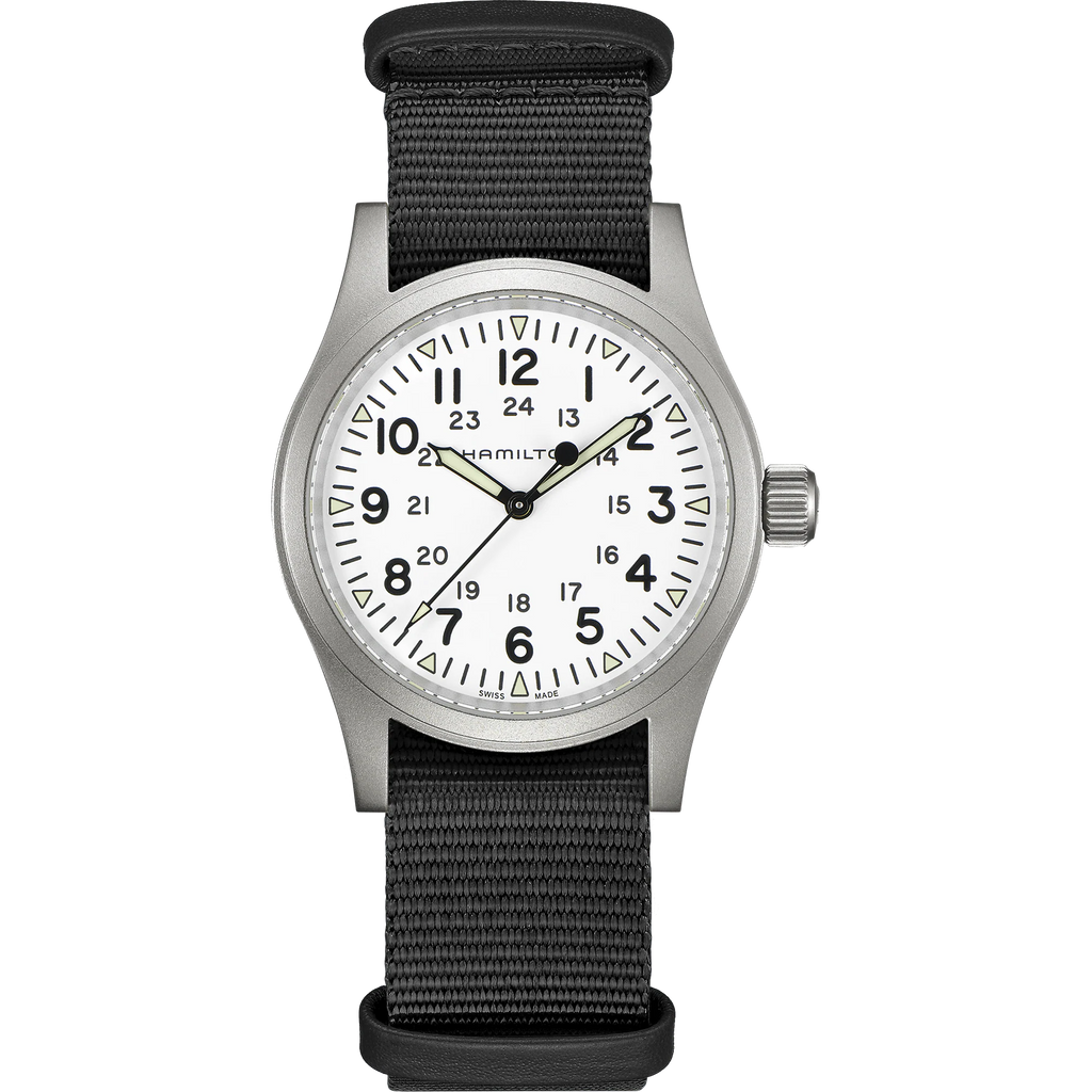 Hamilton H69439910 Khaki Field Mechanical White Dial