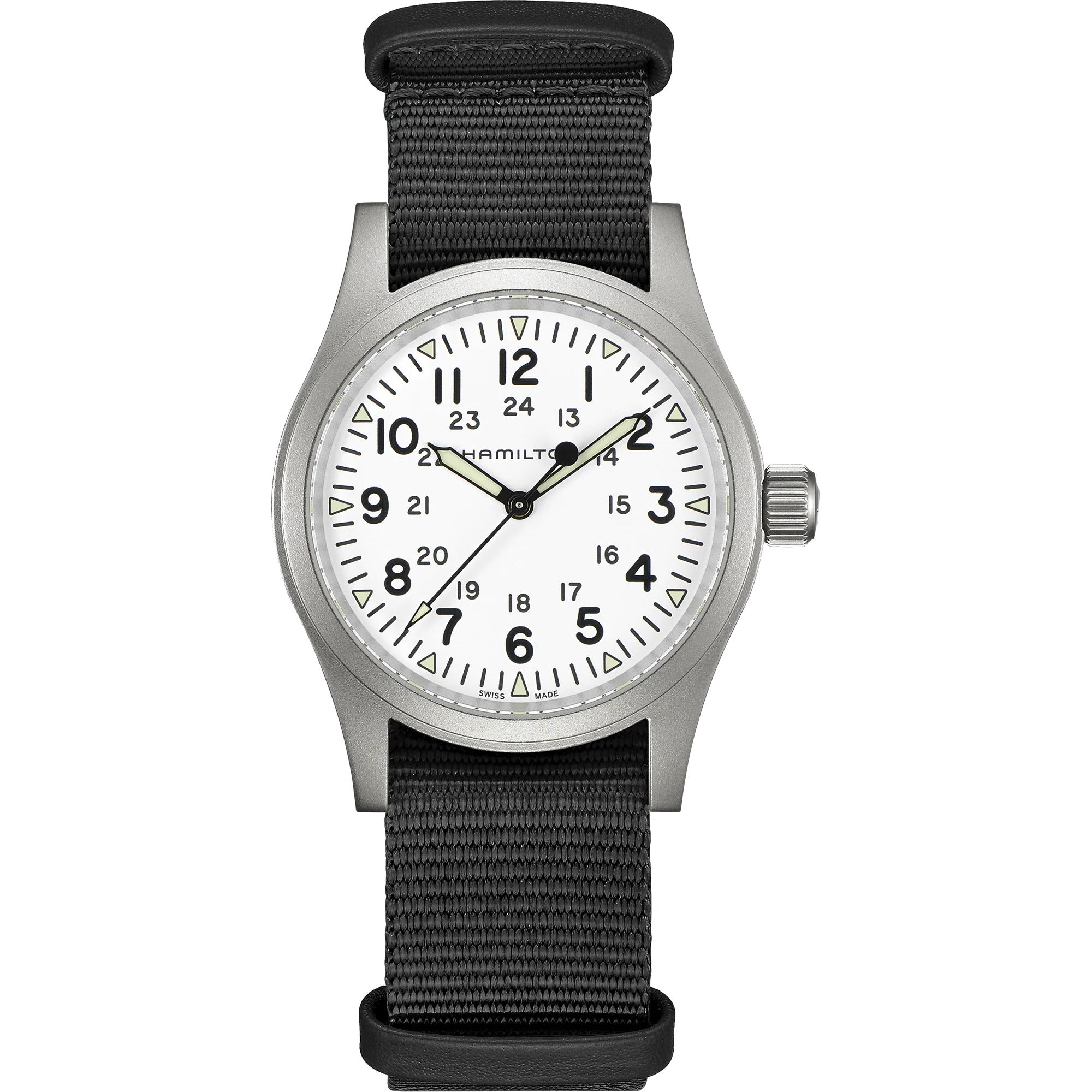 Hamilton H69439910 Khaki Field Mechanical White Dial