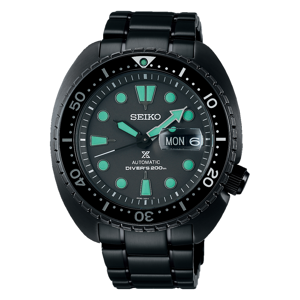 Seiko Prospex SRPK43 Night Vision Black Series Turtle Limited Edition