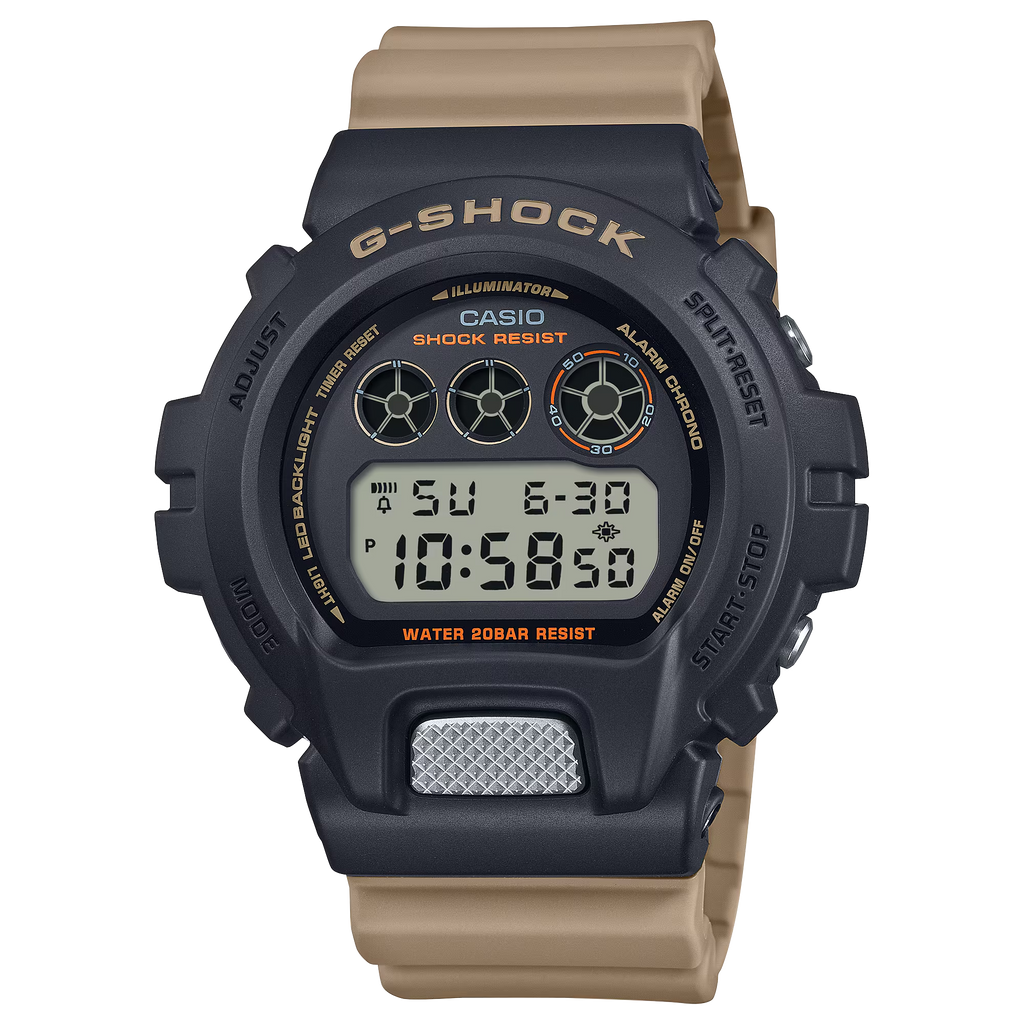 G Shock DW6900TU 1A5 Utilitarian Style 3 Eye Digital Beige Arizona Fine Time