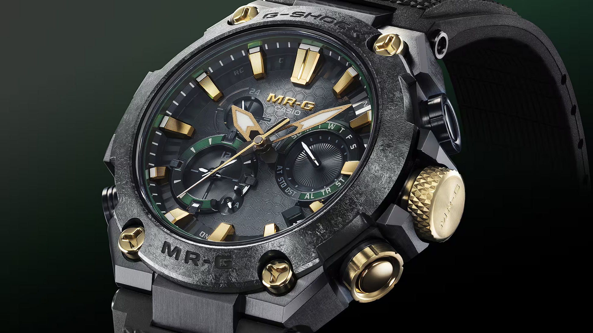 G-Shock MRGB2000RG-3A Kurogane-Iro MR-G Green DLC Titanium Rubber G-Shock MRGB2000RG-3A Kurogane-Iro MR-G Green DLC Titanium Rubber