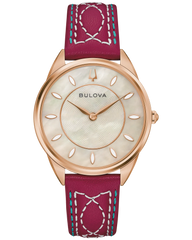 Bulova 97L204 Sutton Western Mother of Pearl Dial Pink Leather Quartz Ladies