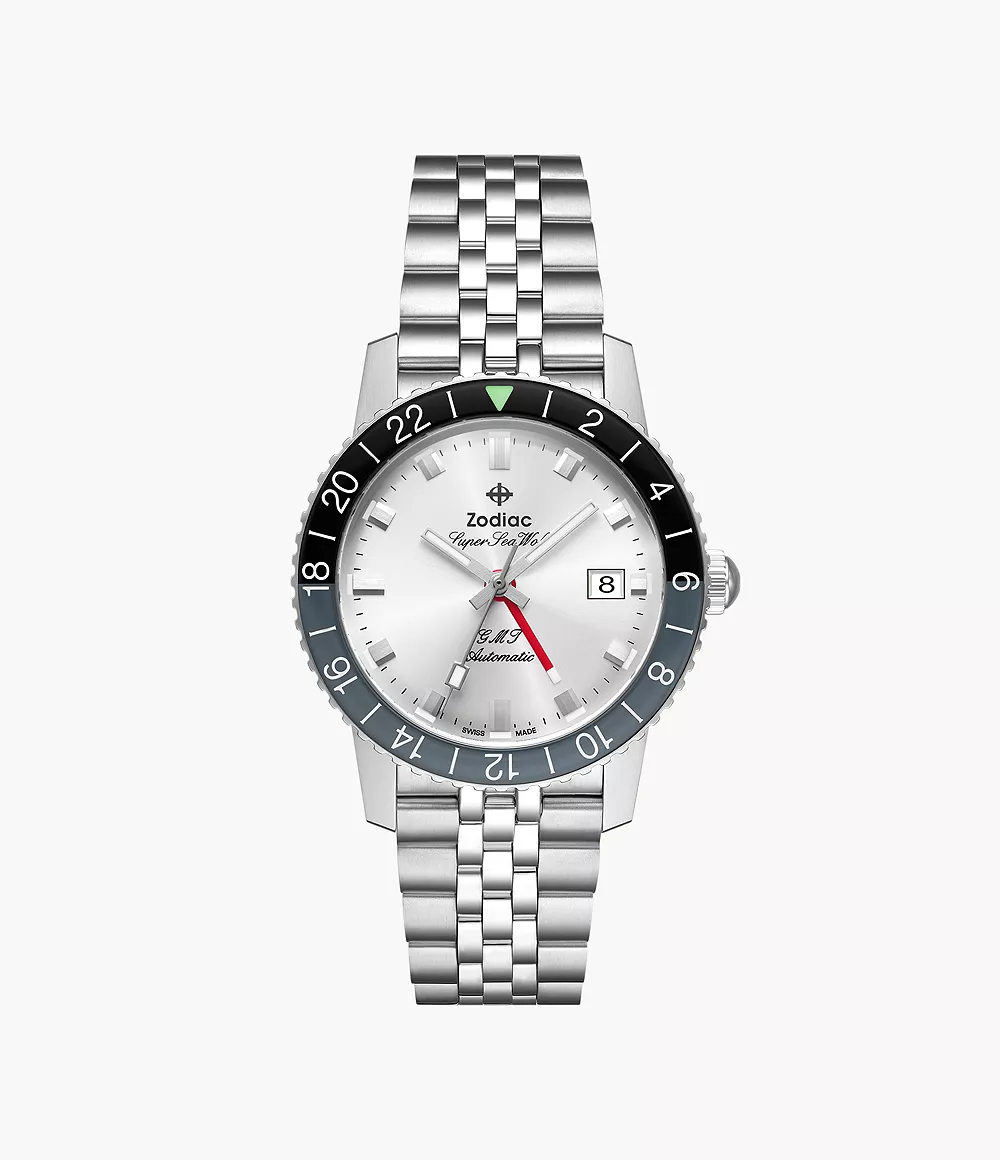 Zodiac ZO9415 Super Sea Wolf GMT Automatic Stainless Steel Silver