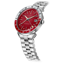 Accutron 26B206 Astronaut 1968 Attribute GMT Stainless Steel Red Dial