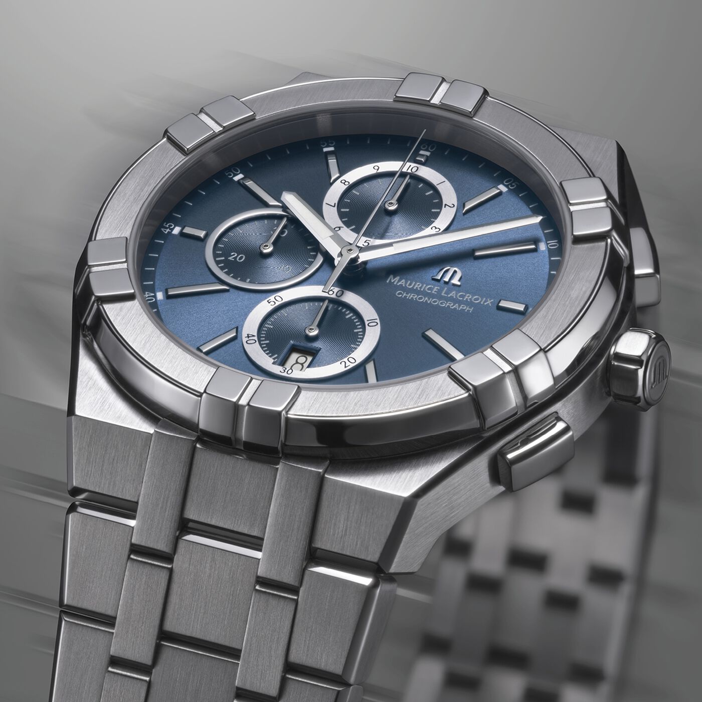 Maurice Lacroix AI1118-SS002-430-1 Aikon Quartz Chronograph Blue