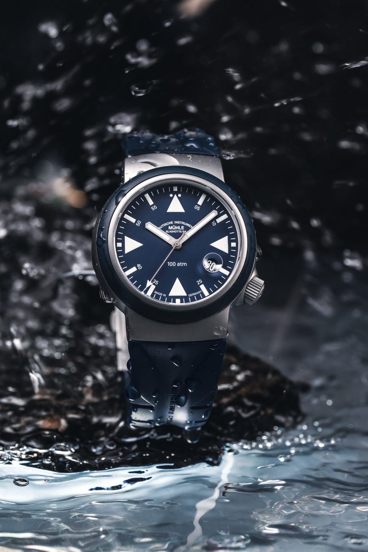 Muhle Glashutte M1-41-02-KB-II S.A.R. Rescue Timer Nautical Blue Rubber