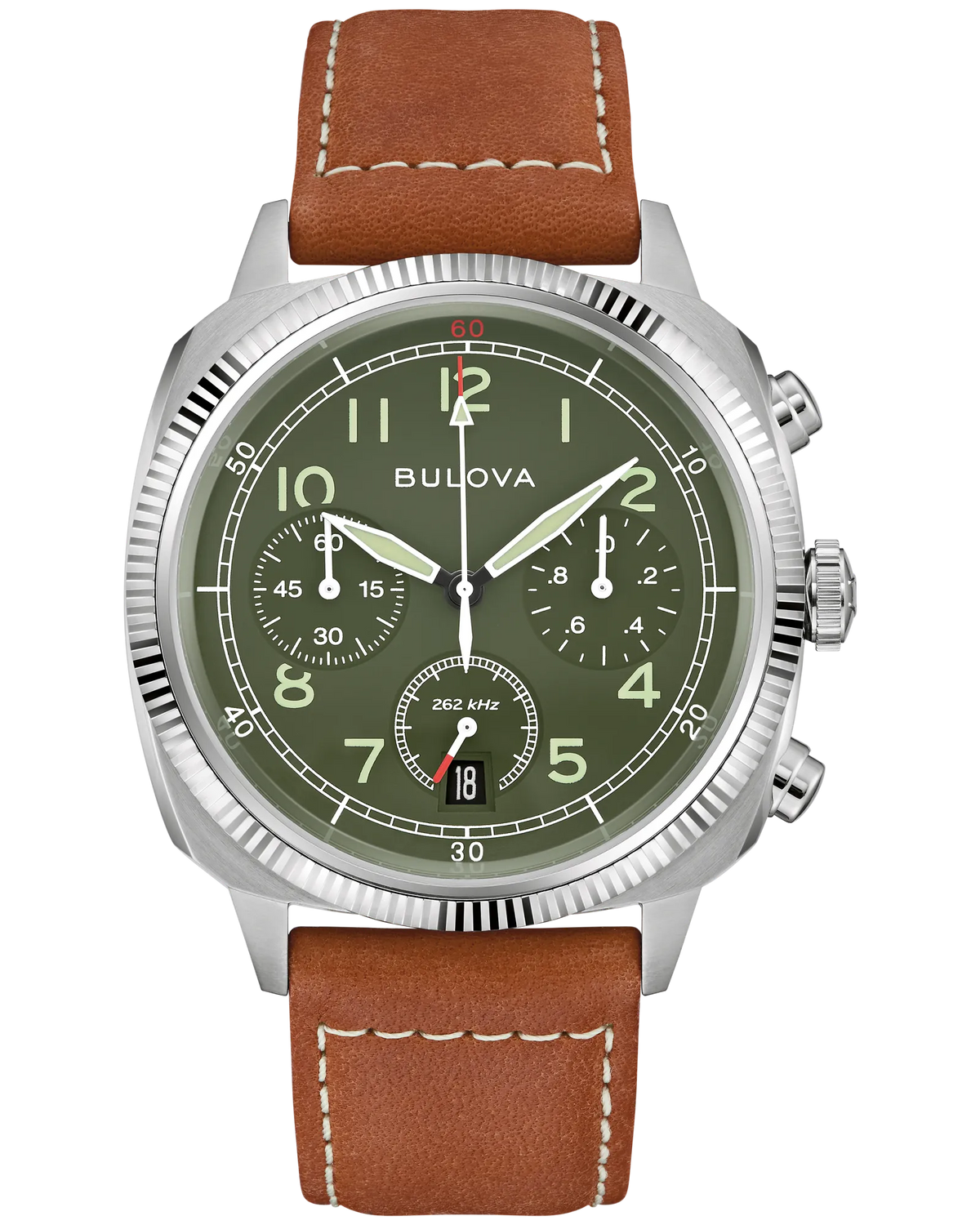 Bulova 96B482 Military VWI Special Edition Green Dial 262kHz Chronograph