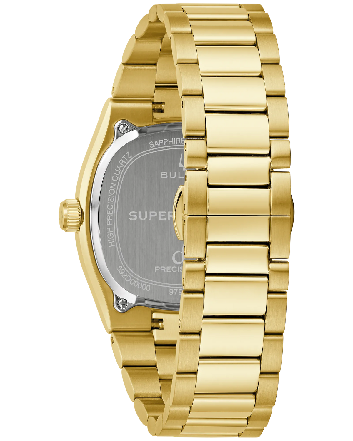 Bulova 97B246 Super Seville Black Dial Gold Tone Precisionist 262kHz