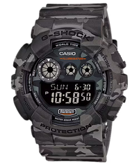 G-Shock GD120CM-8 Grey Camo Digital Resin Illuminator