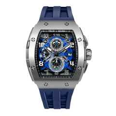 Tsar Bomba TB8211Q-03 Elemental Quartz Silver Blue Watch