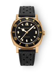 Nivada Grenchen 14123A10 Depthmaster Bronze Black Dial Racing Strap Automatic
