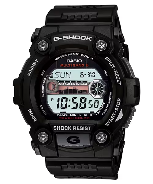 G-Shock GW7900-1 G-Rescue Solar Atomic Digital Grey IP Tidegraph