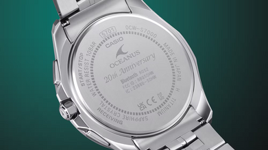 Casio OCWS7000SG1A Oceanus Manta 20th Anniversary Edo-Kiriko Hand Cut Sapphires