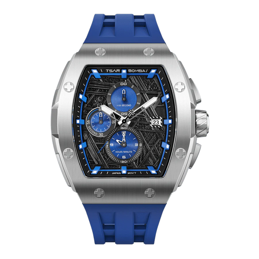Tsar Bomba TB8211QII-09 Elemental Quartz Blue Chronograph FKM Sapphire