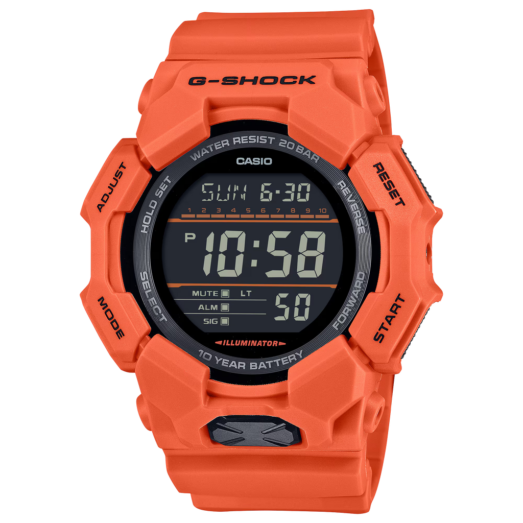 G-Shock GD010-4 Digital 10 Year High Brightness Orange Resin