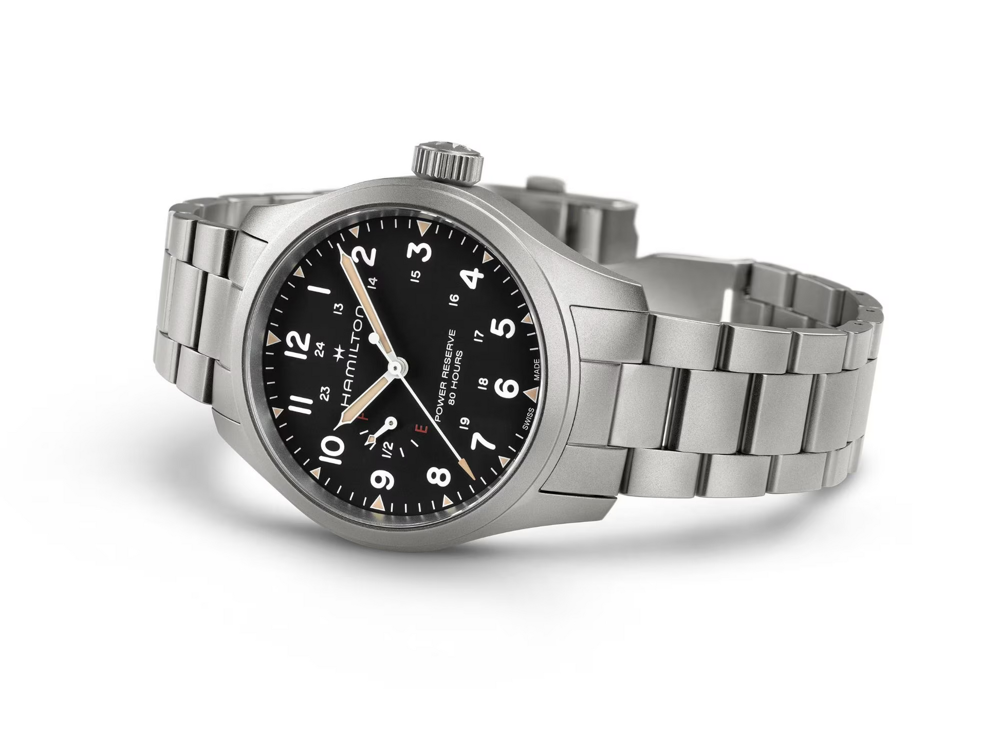 Hamilton H69509130 Khaki Field Mechanical Power Reserve Black Dial Hamilton H69509130 Khaki Field Mechanical Power Reserve Black Dial