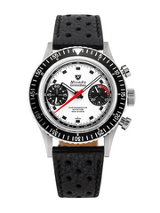 Nivada Grenchen 86054M10 Chronomaster Singer Paul Newman Mechanical White Dial