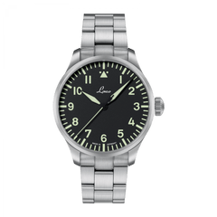 Laco 861895.2 Pilot Watch Original Augsburg 42 MB Automatic Black Dial