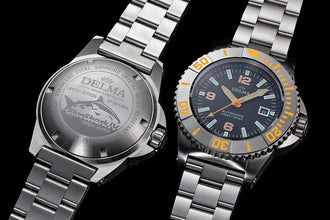 Delma 41701.760.6.034 Blue Shark IV 5000m Black Dial Deep Sea Diver