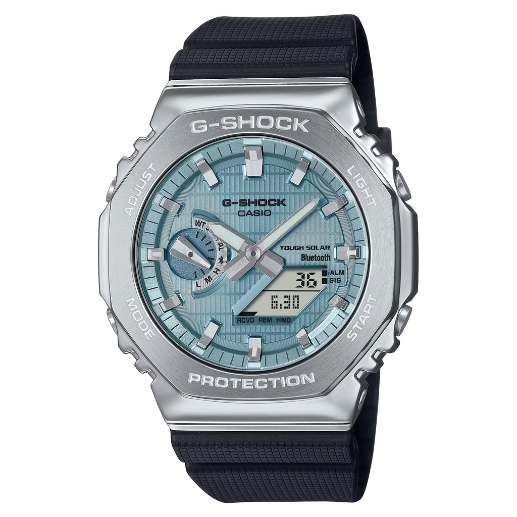 G-Shock GBM2100A-1A2 Metal Clad Casioak Vapor Blue Resin Band