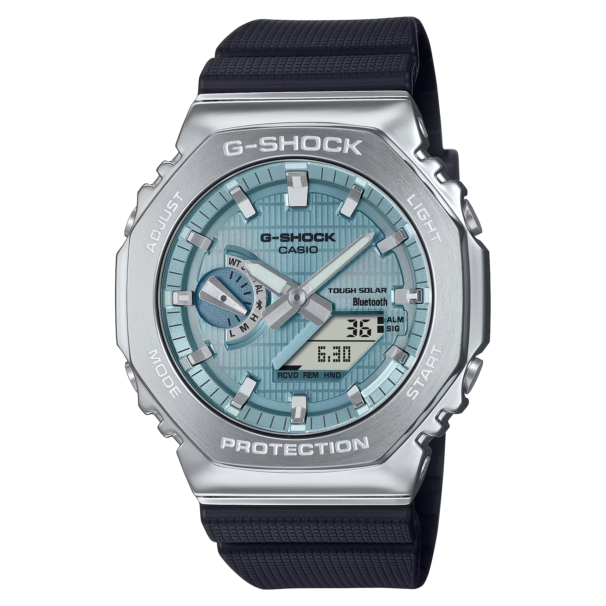 G-Shock GBM2100A-1A2 Metal Clad Casioak Vapor Blue Resin Band