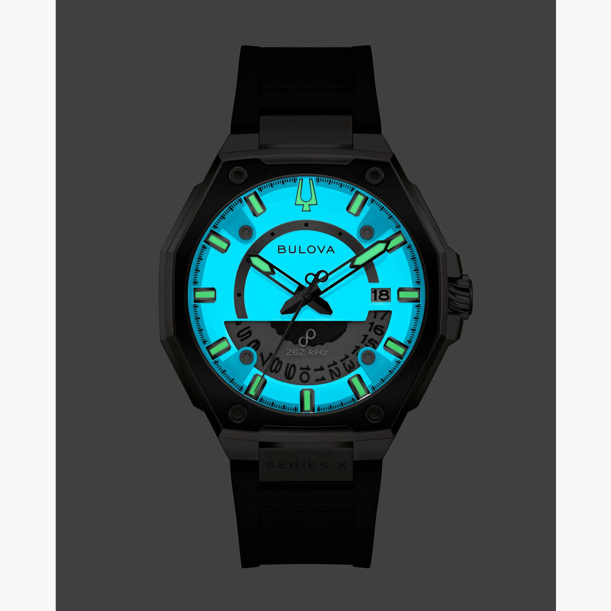 Bulova 98B457 Series X Precisionist 262kHz White Dial Gunmetal Case