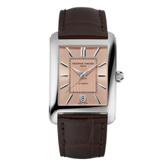 Frederique Constant FC-303SAL4C6 Carree Salmon Dial Tank Date Automatic