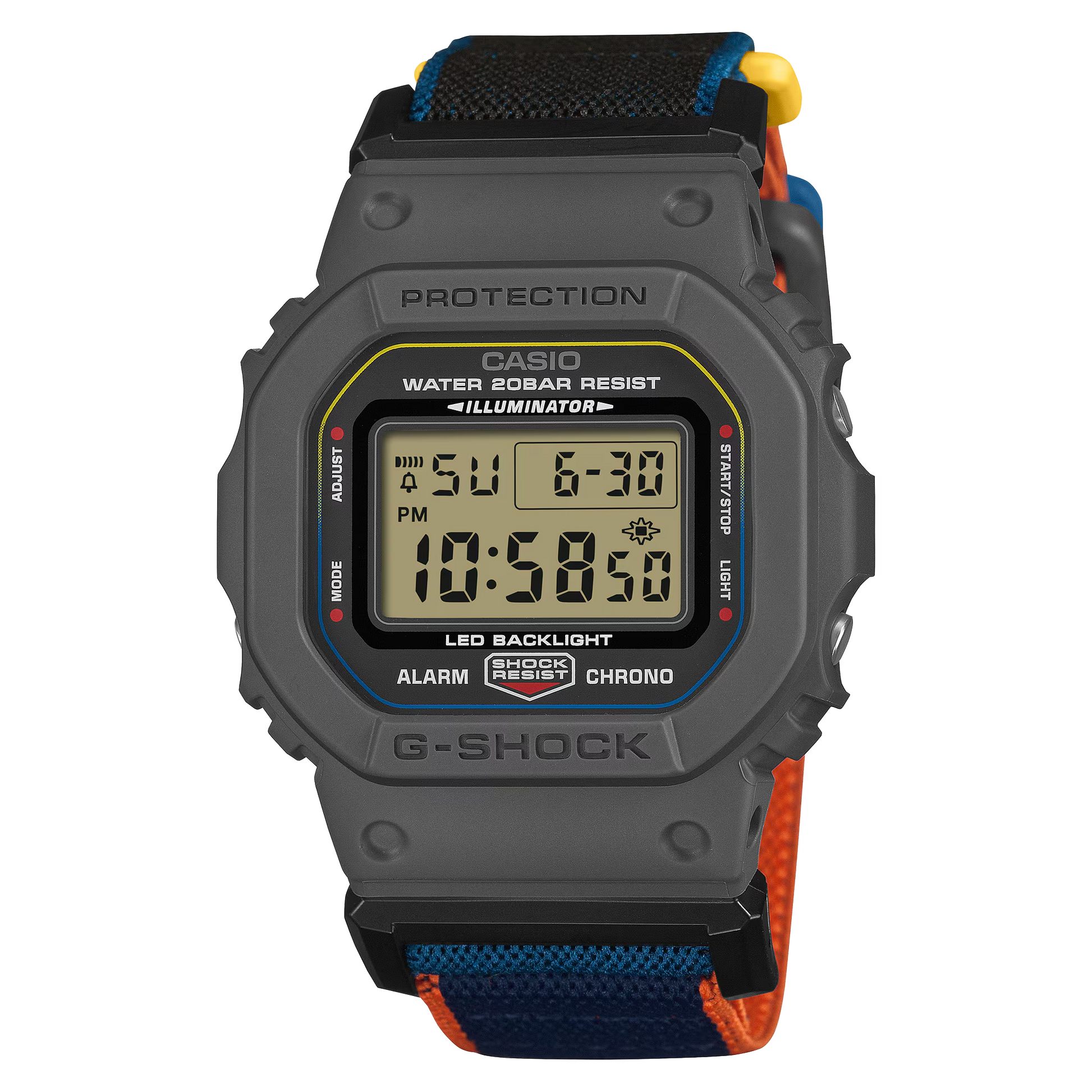 G-Shock DW5600MNC8A2 Fidlock Digital Square Grey Resin Poly Band G-Shock DW5600MNC8A2 Fidlock Digital Square Grey Resin Poly Band