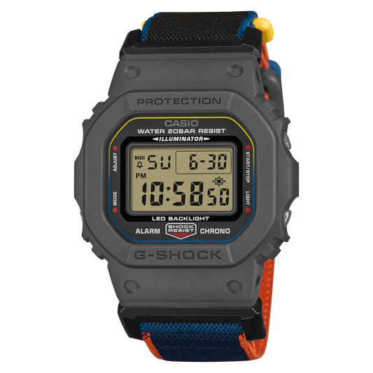 G-Shock DW5600MNC8A2 Fidlock Digital Square Grey Resin Poly Band