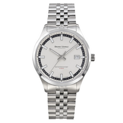 Bruno Sohnle 17-12230-842 Turin Automatik White Dial Steel